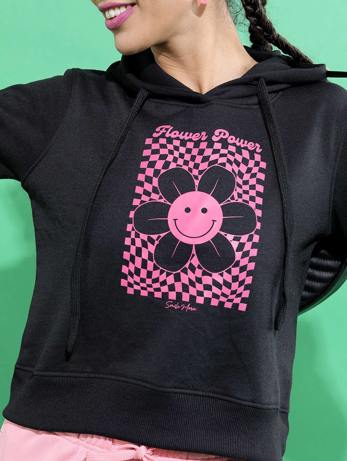 women long sleeve front print sweatshirt - 21596543 -  Standard Image - 3