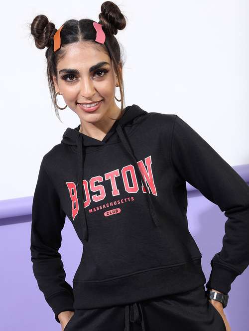 women long sleeve front print sweatshirt - 21596544 -  Standard Image - 0