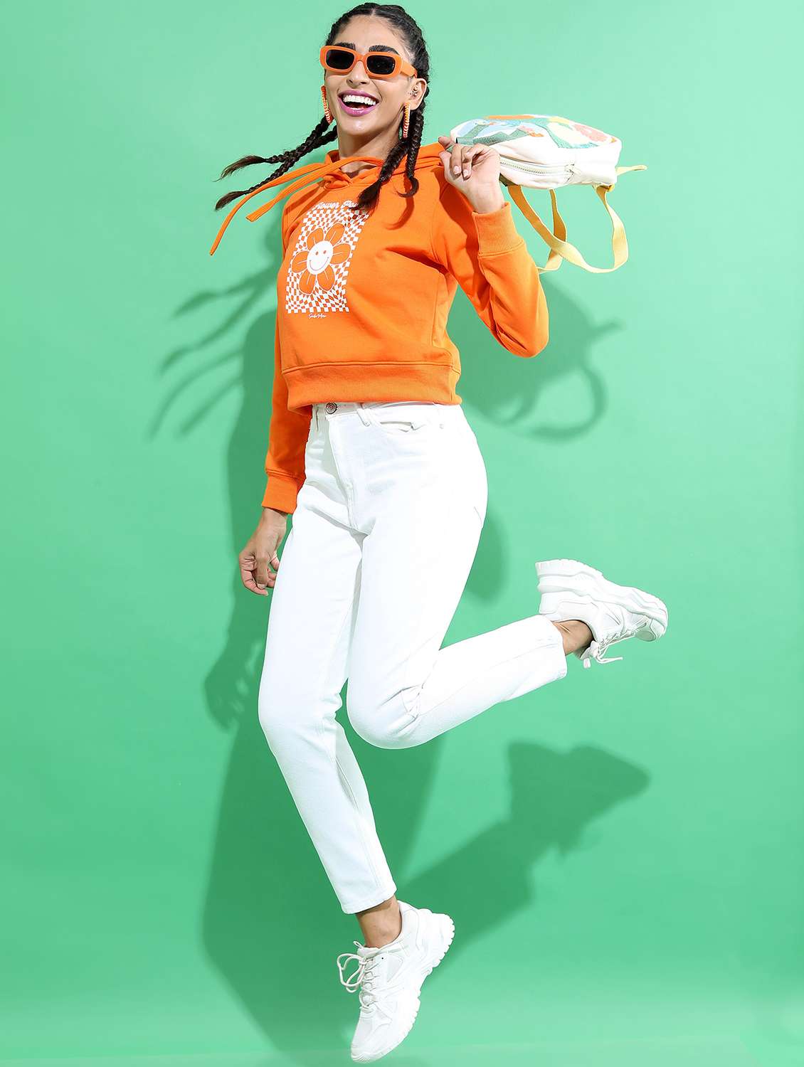 women long sleeve front print sweatshirt - 21596545 -  Standard Image - 3