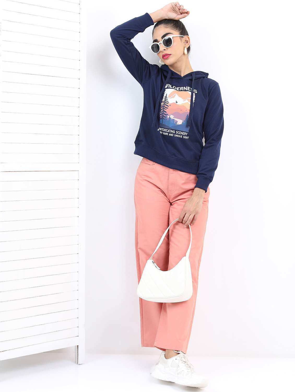 women long sleeve front print sweatshirt - 21596556 -  Standard Image - 3