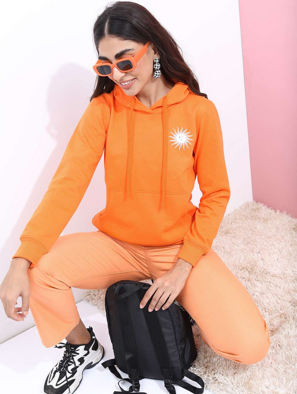 women front & back print long sleeve sweatshirt - 21596562 -  Standard Image - 3