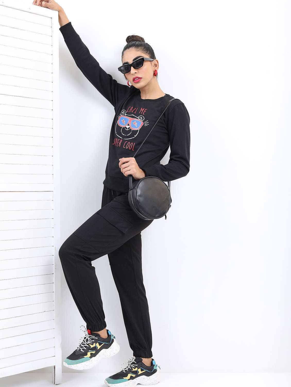 women long sleeve front print sweatshirt - 21596566 -  Standard Image - 3