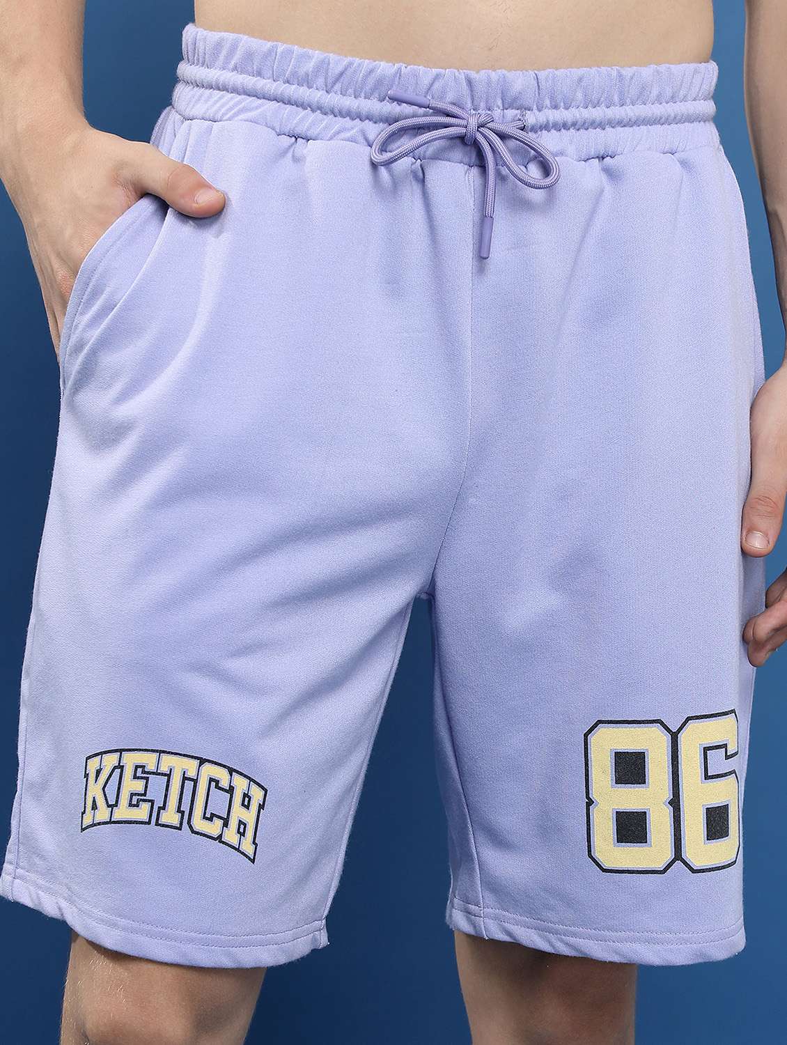 men placement mid rise cotton shorts - 21596593 - Standard Image - 3