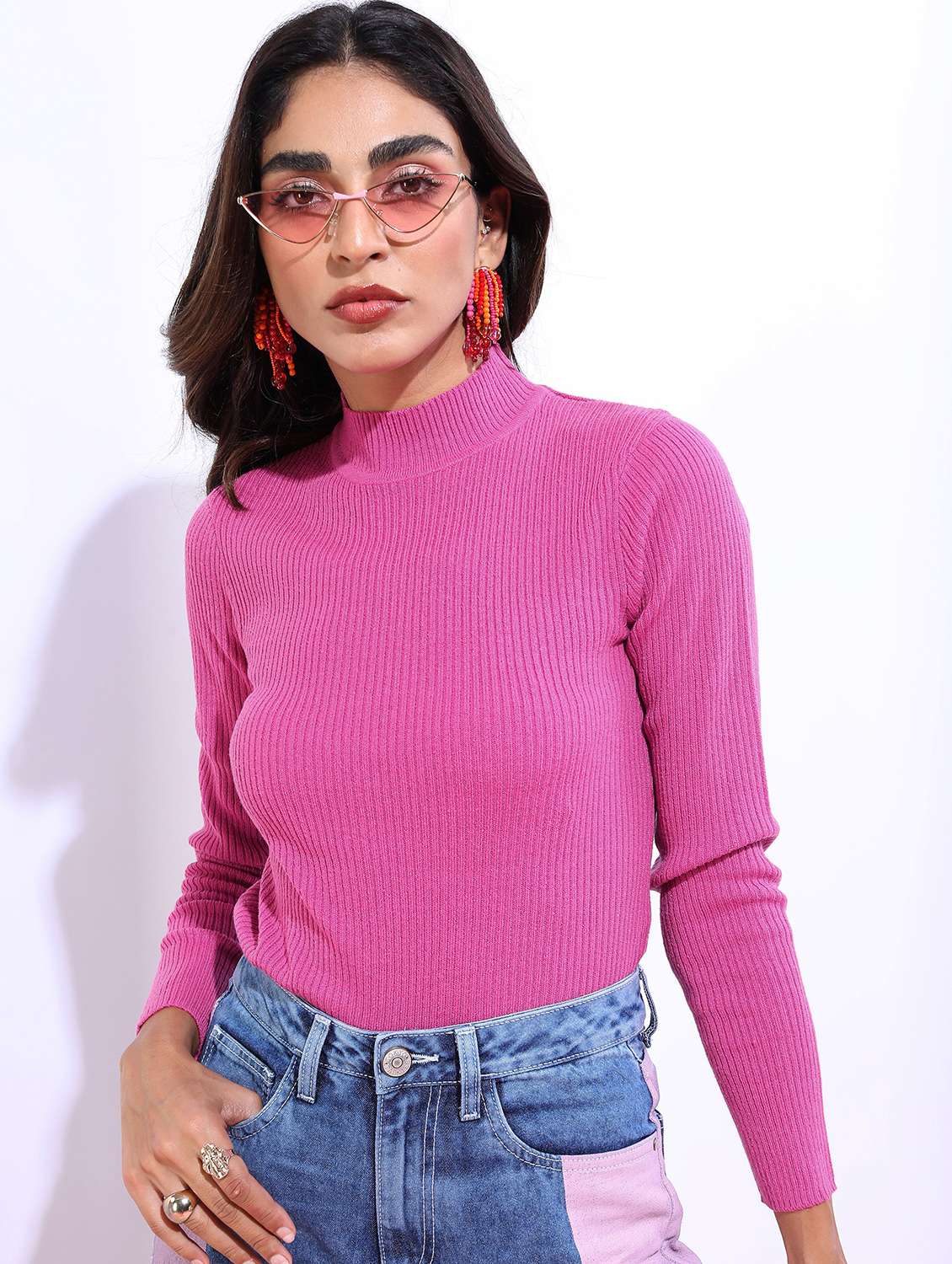 women long sleeve solid pullover