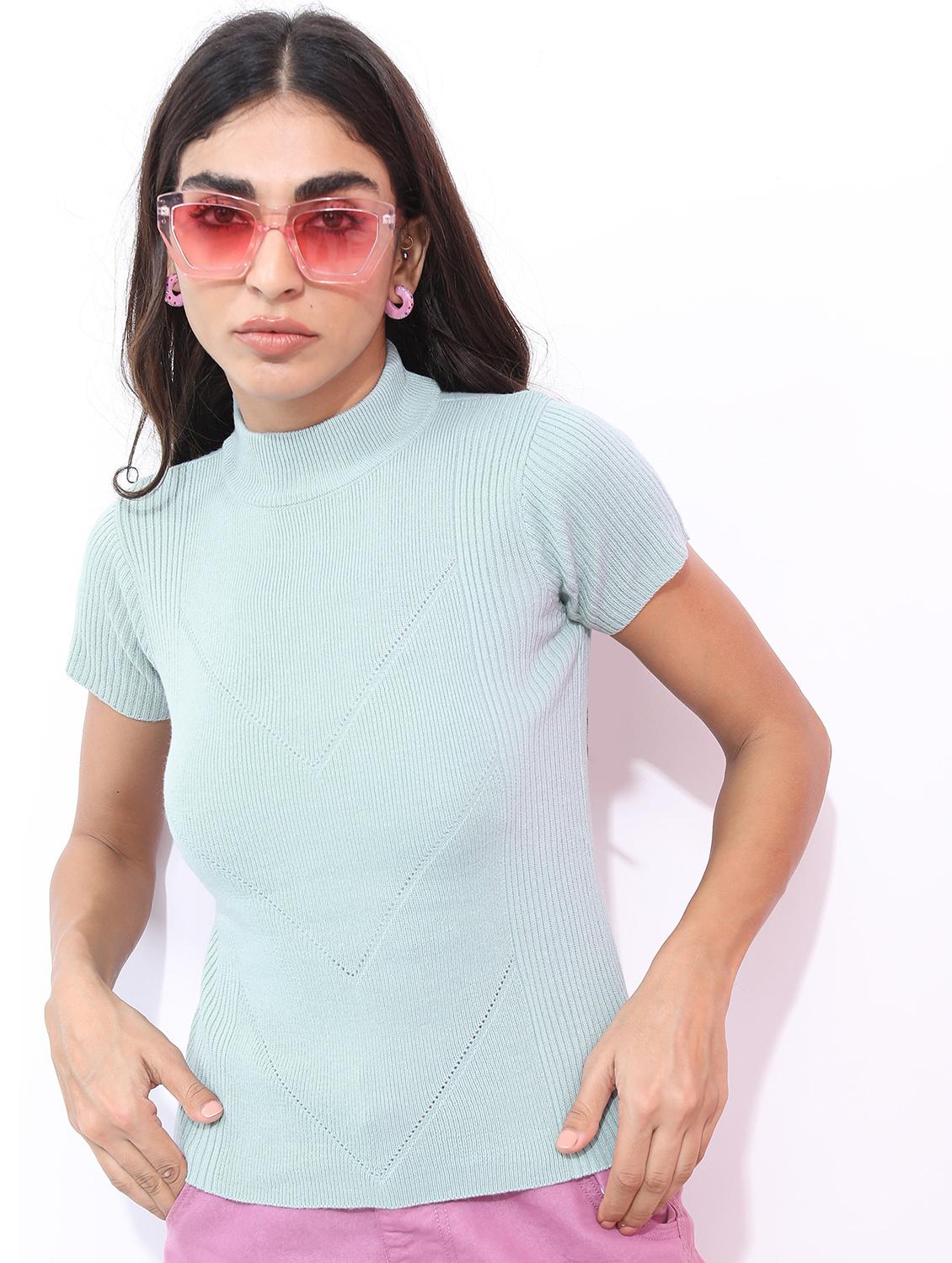 women short sleeve solid pullover