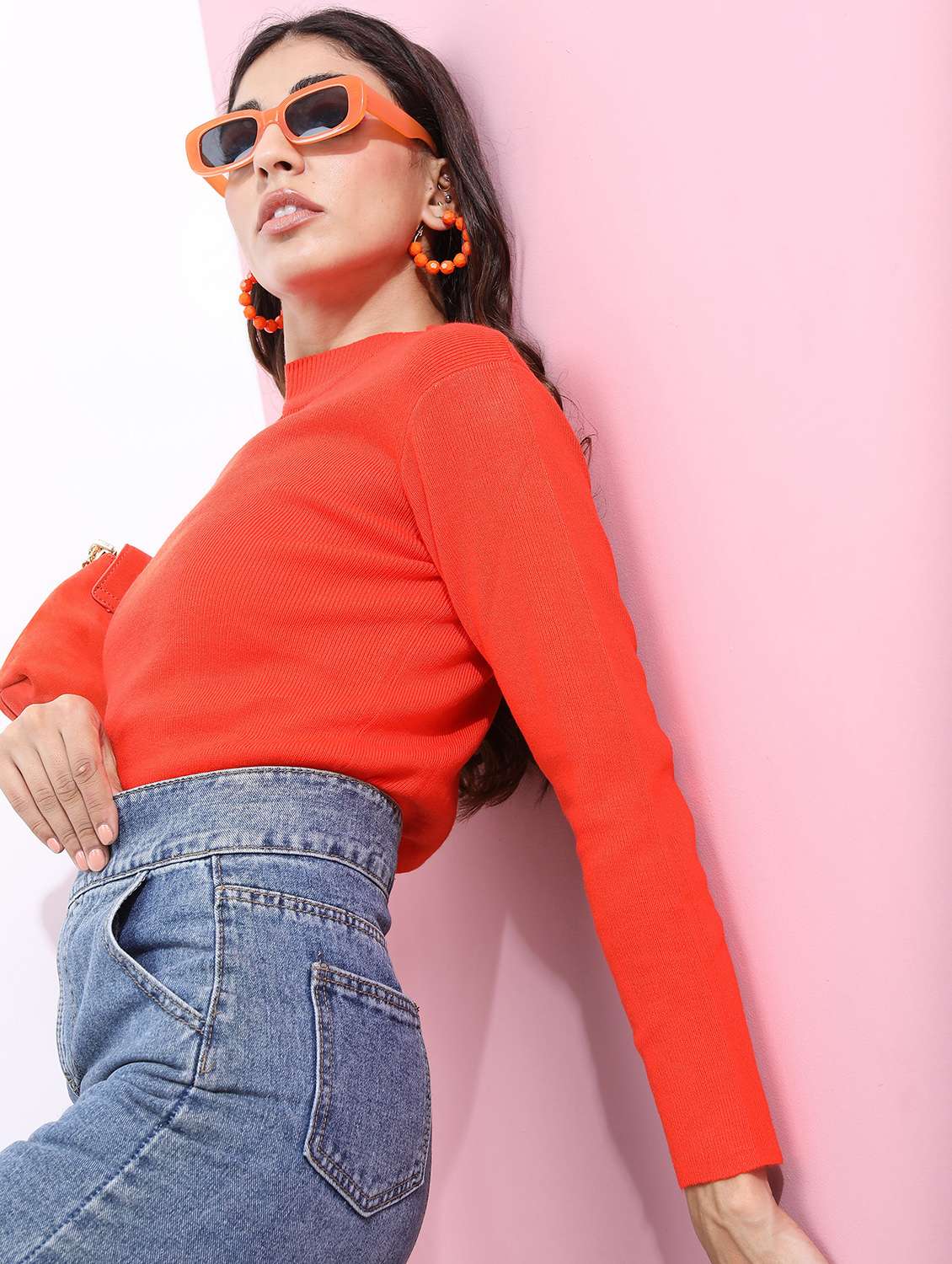 women long sleeve solid pullover