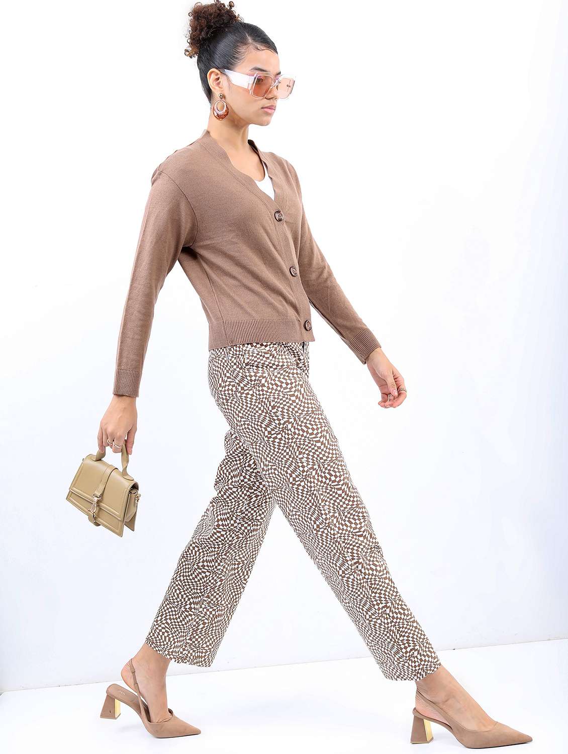 women long sleeve self-designed cardigan - 21596660 -  Standard Image - 3