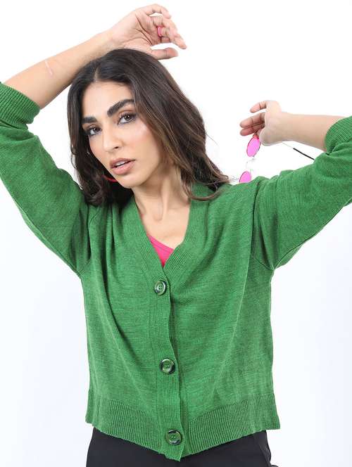 women long sleeve self-designed cardigan - 21596662 -  Standard Image - 0