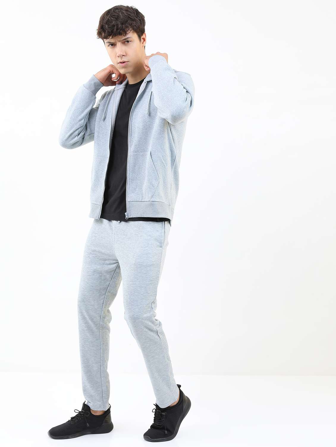 men solid regular fit track pant - 21596678 - Standard Image - 3