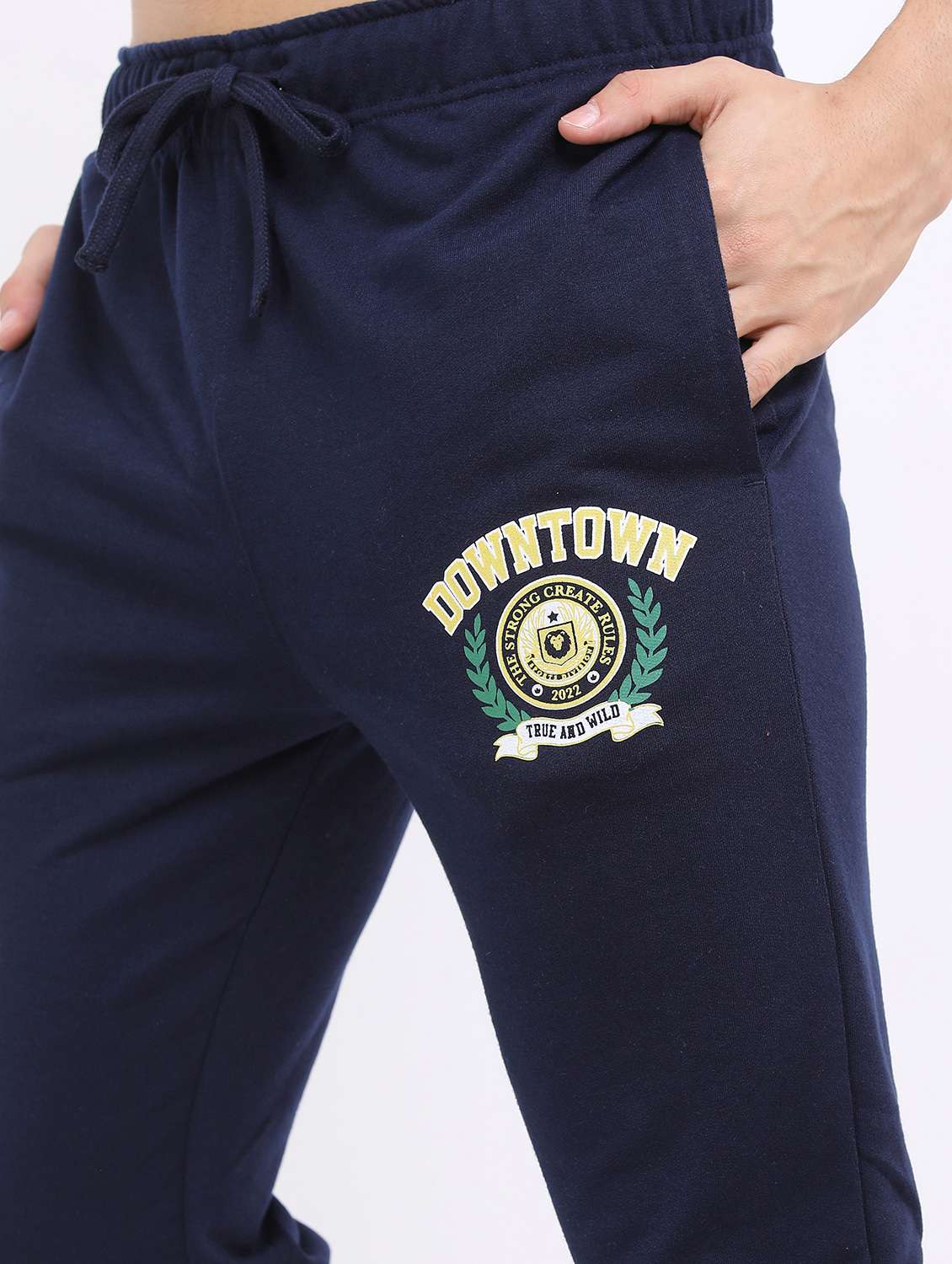 men placement print regular fit track pant - 21596693 - Standard Image - 3