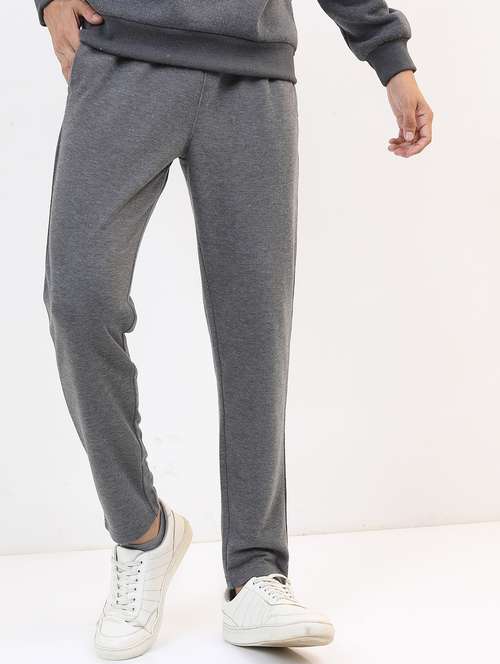 men solid regular fit track pant - 21596699 -  Standard Image - 0