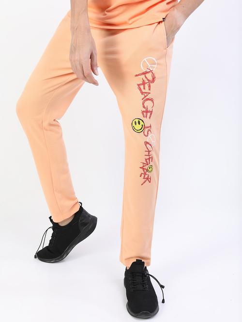 men placement print regular fit track pant - 21596730 - Standard Image - 0
