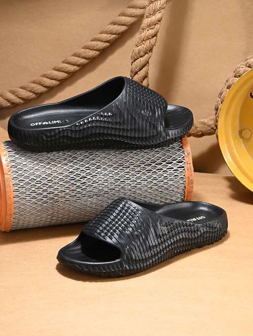 men black slider flip flop - 21596733 -  Standard Image - 0