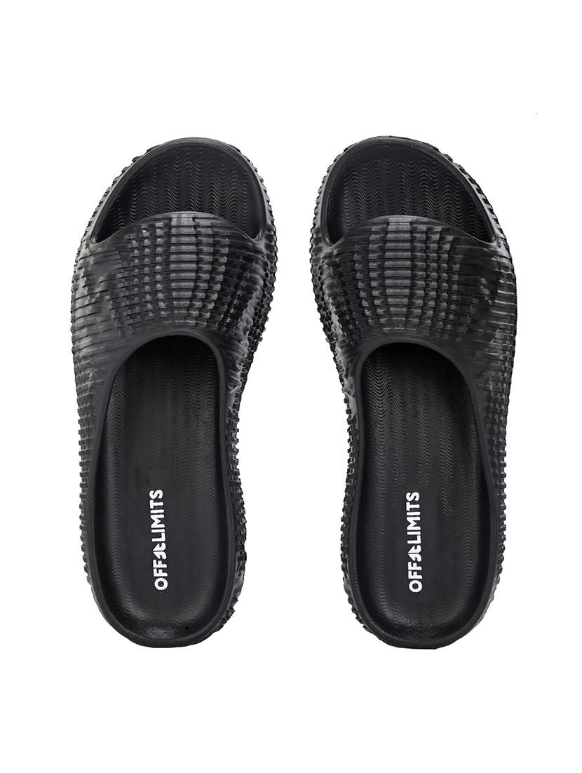 men black slider flip flop - 21596733 -  Standard Image - 3