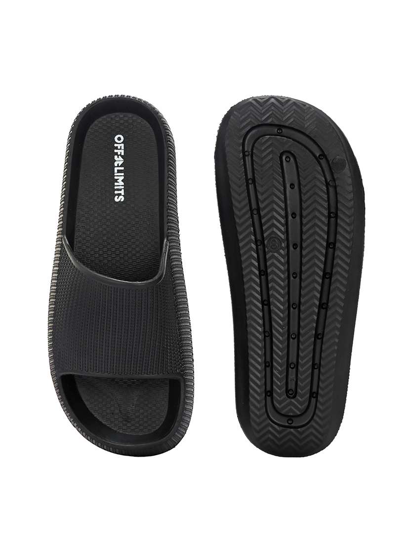 men black slider flip flops - 21596737 -  Standard Image - 5