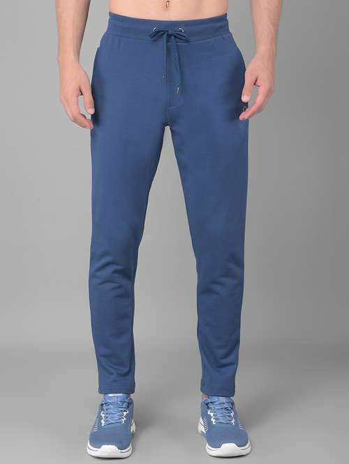 men light blue solid ankle length track pants - 21596774 -  Standard Image - 0