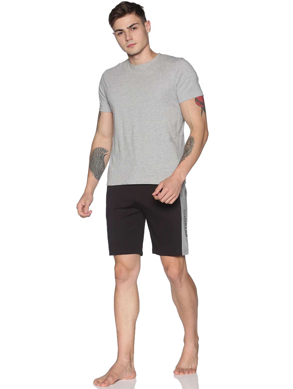 men mid rise side taped shorts - 21596809 -  Standard Image - 3