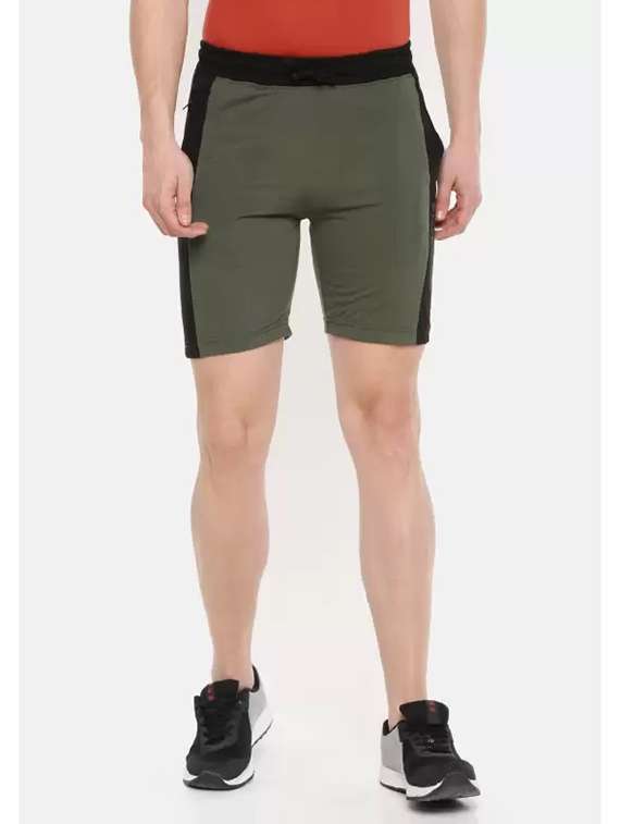 men mid rise side taped shorts