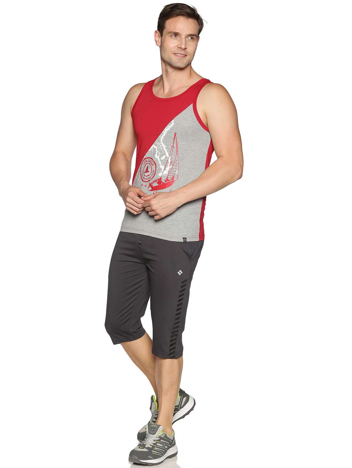 men mid rise solid three - fourth - 21596924 -  Standard Image - 3