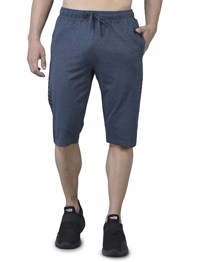 men printed cotton three - fourths