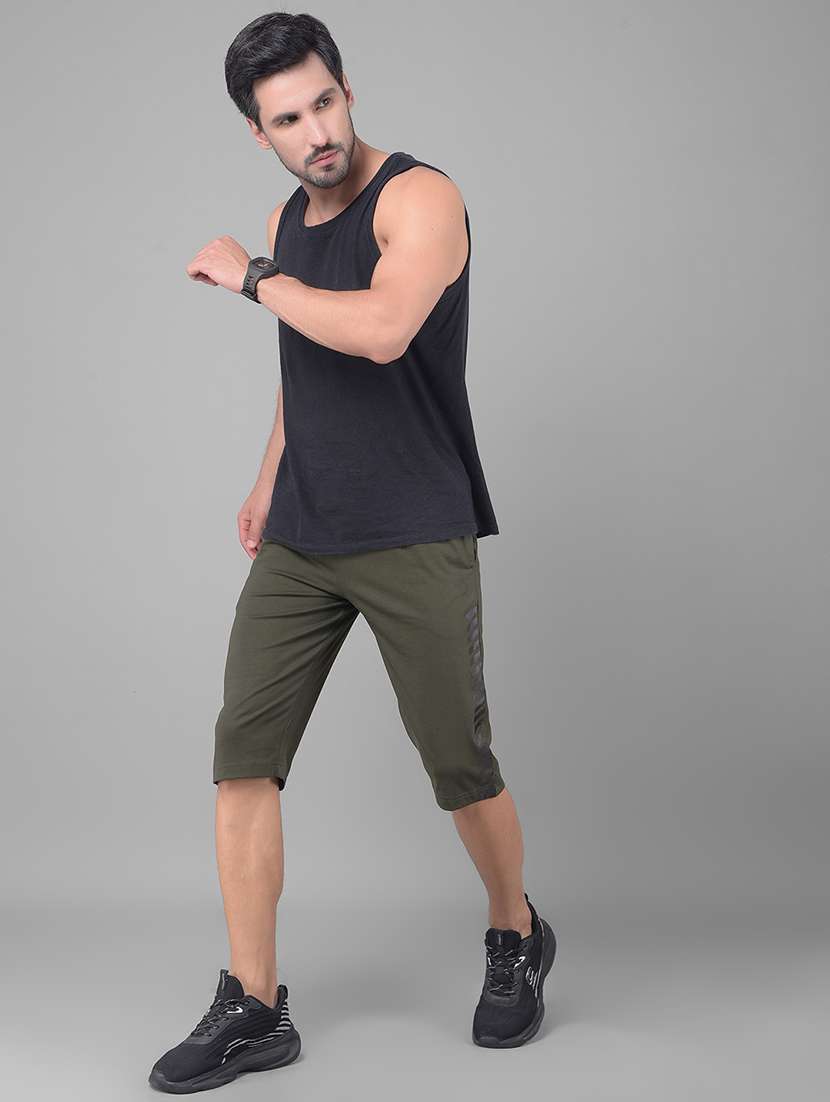 men solid cotton three - fourths - 21596926 -  Standard Image - 3