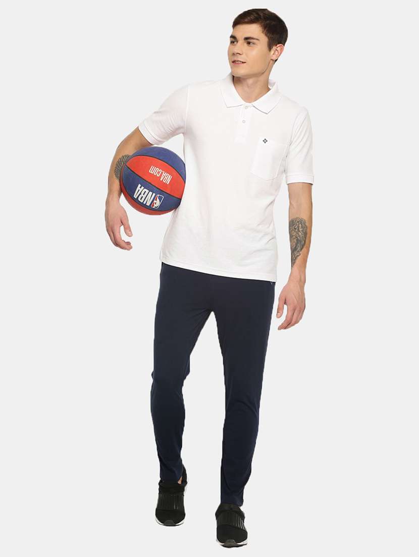 men solid regular fit full length track pant - 21596962 -  Standard Image - 3