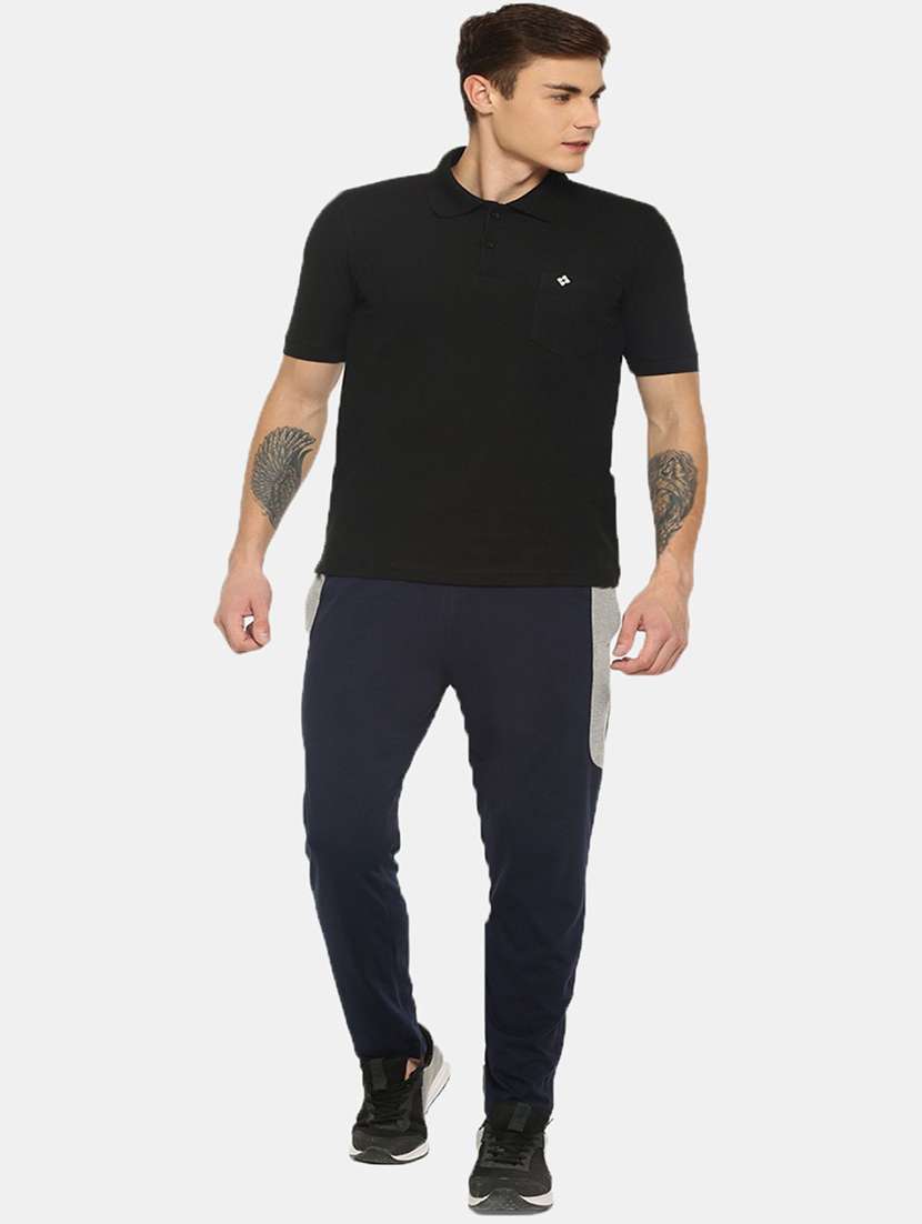 men solid mid rise regular fit track pant - 21596982 - Standard Image - 3