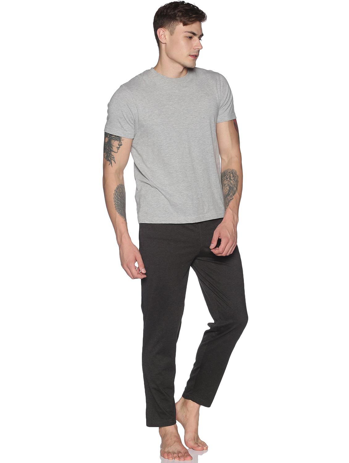 men solid mid rise regular fit track pant - 21597016 - Standard Image - 3