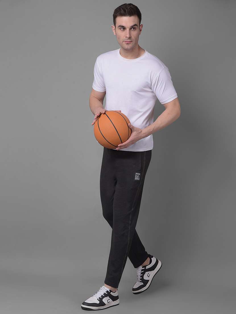 men solid full length track pant - 21597019 -  Standard Image - 3
