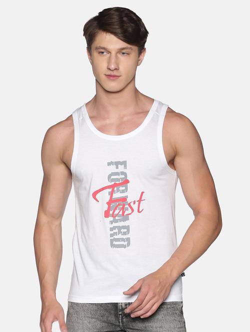 men front print cotton vest - 21597355 -  Standard Image - 0