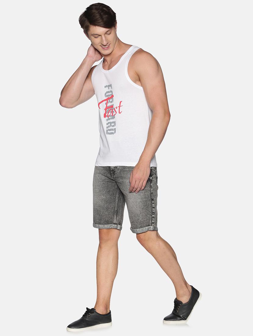 men front print cotton vest - 21597355 - Standard Image - 3