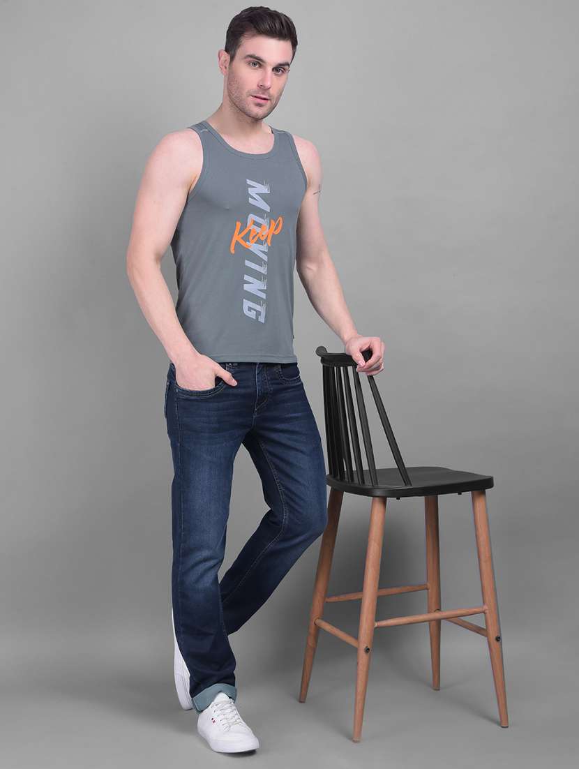 men grey typographic vest - 21597371 - Standard Image - 3