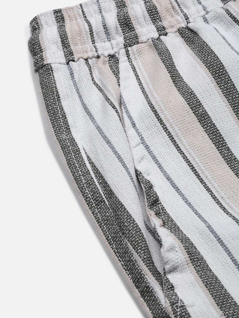 men striped cuban collar short sleeves co-ord set - 21597403 - Standard Image - 8