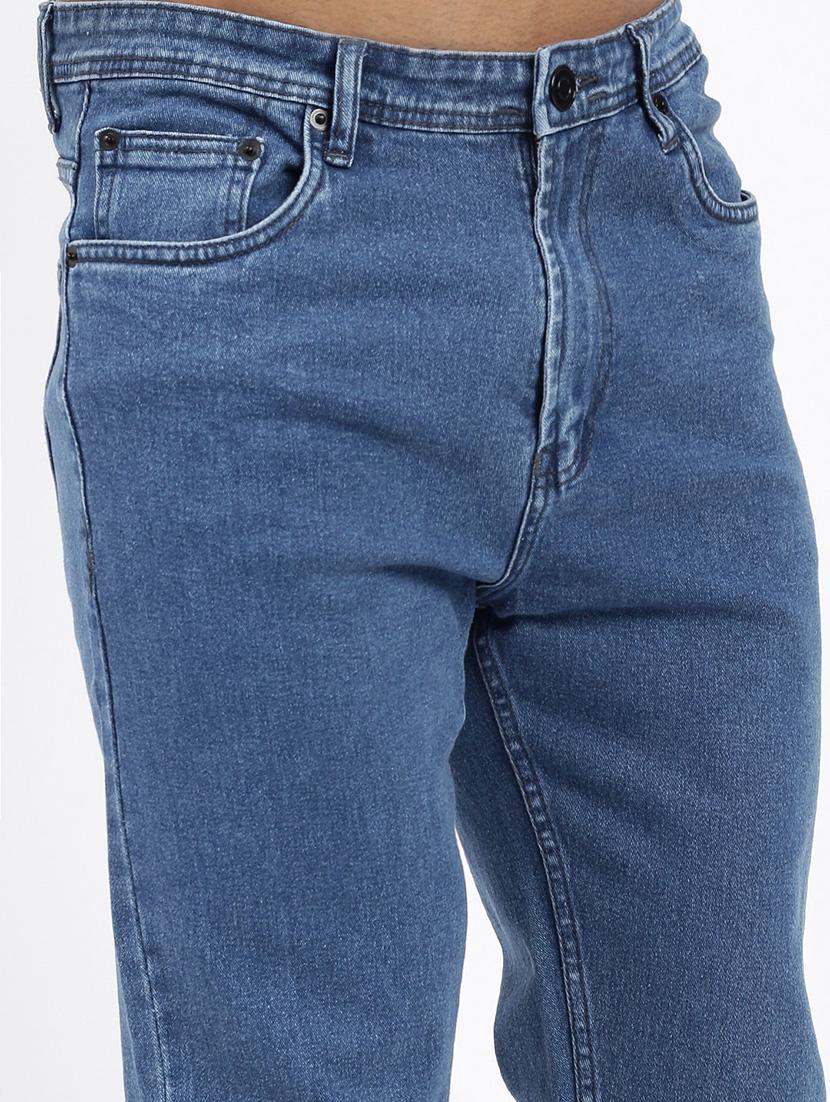men blue denim plain jeans - 21597426 - Standard Image - 5