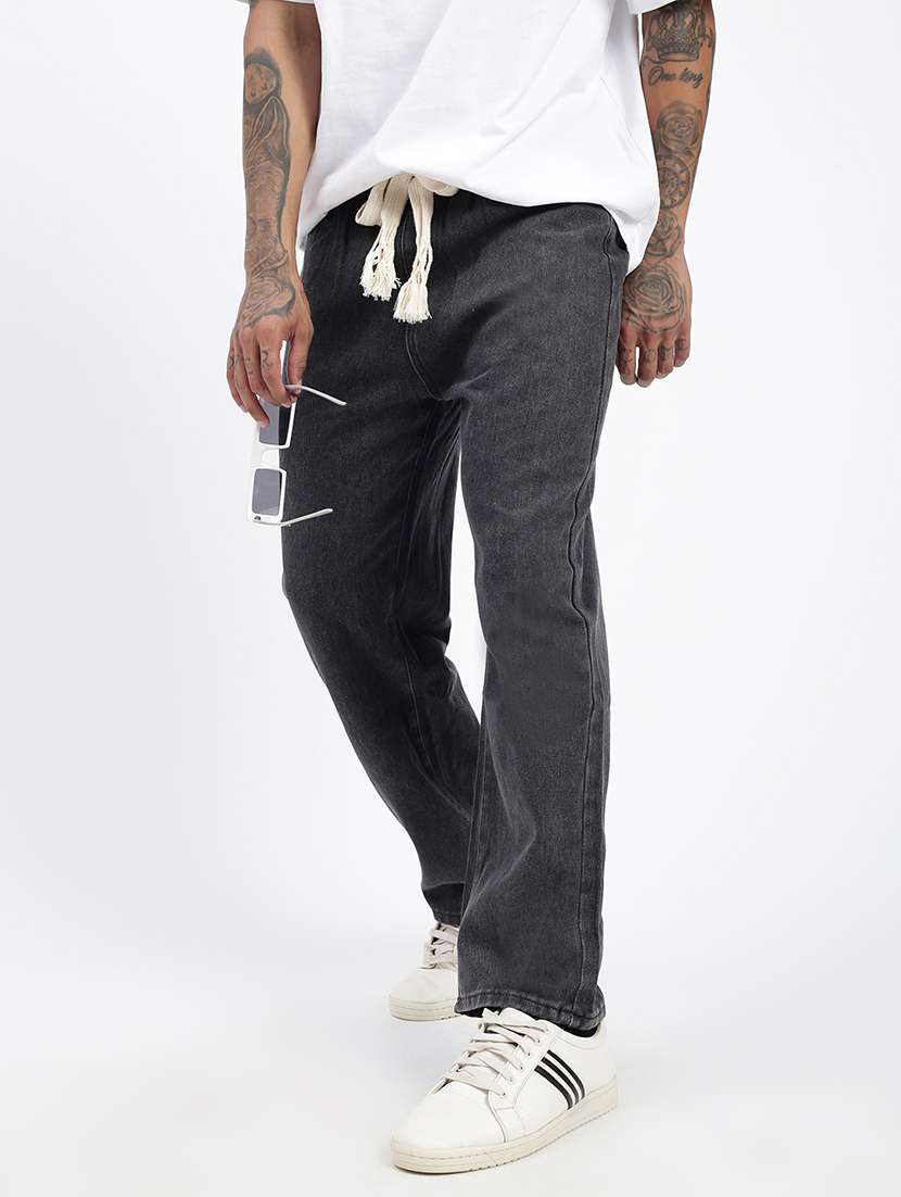 men grey denim pain jeans - 21597428 -  Standard Image - 3
