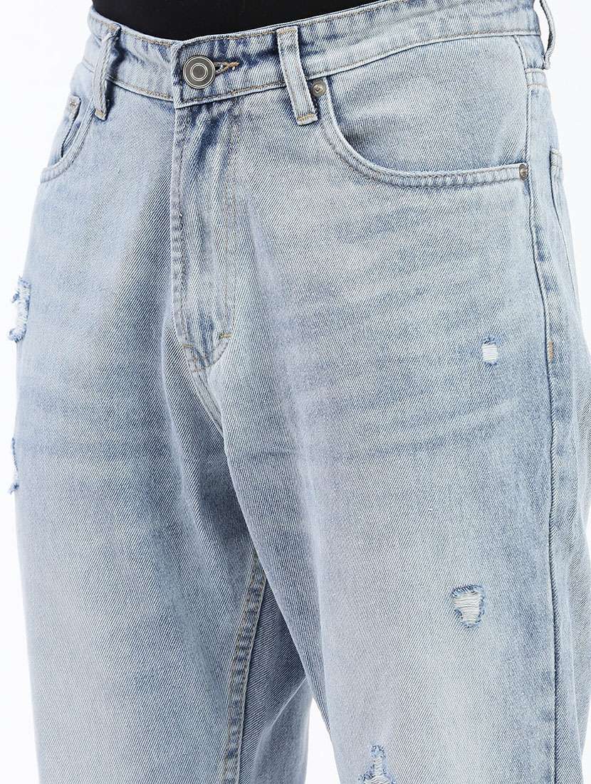 men light blue denim plain jean - 21597430 -  Standard Image - 5