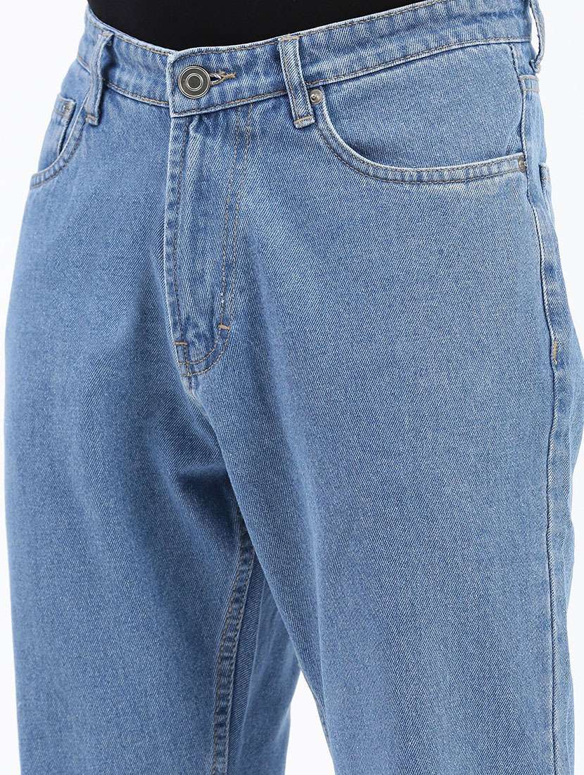 men light blue denim plain jeans - 21597433 -  Standard Image - 5