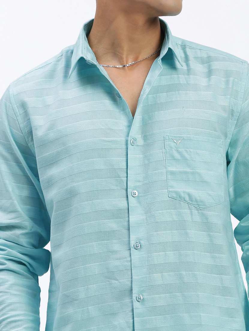 men long sleeves solid casual shirt - 21597462 -  Standard Image - 5
