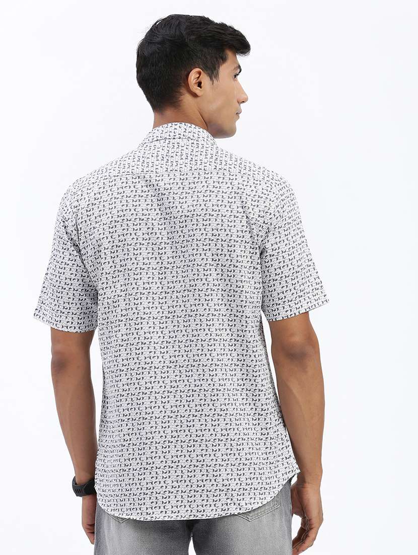 men short sleeves printed casual shirt - 21597476 -  Standard Image - 3
