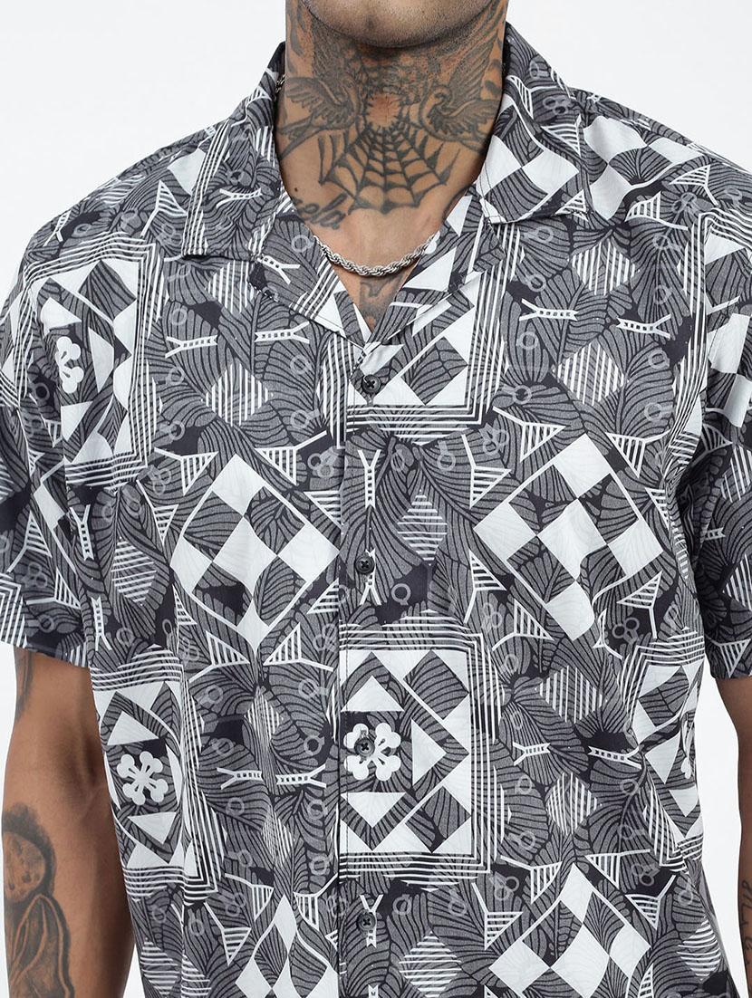 men short sleeves printed casual shirt - 21597498 - Standard Image - 5
