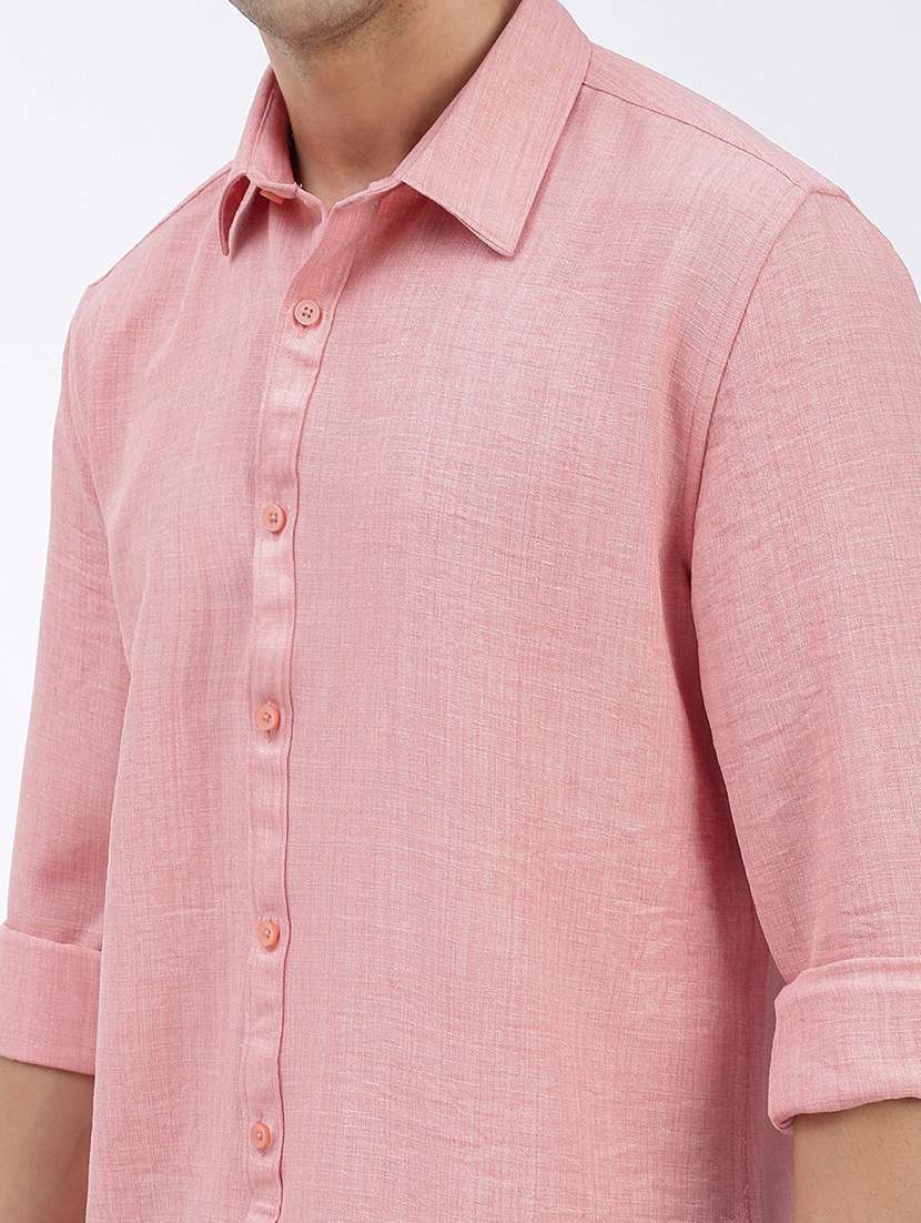 men regular fit solid long sleeve casual shirt - 21597579 -  Standard Image - 5