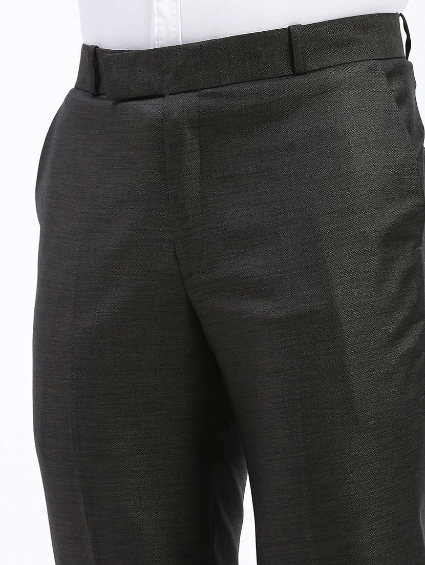 men solid flat front full length formal trouser - 21597584 -  Standard Image - 5