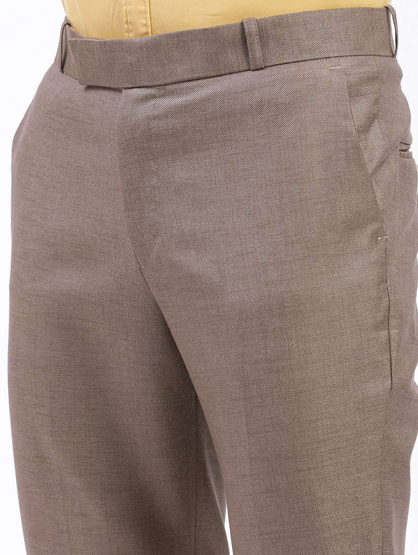 men solid flat front full length formal trouser - 21597585 - Standard Image - 5