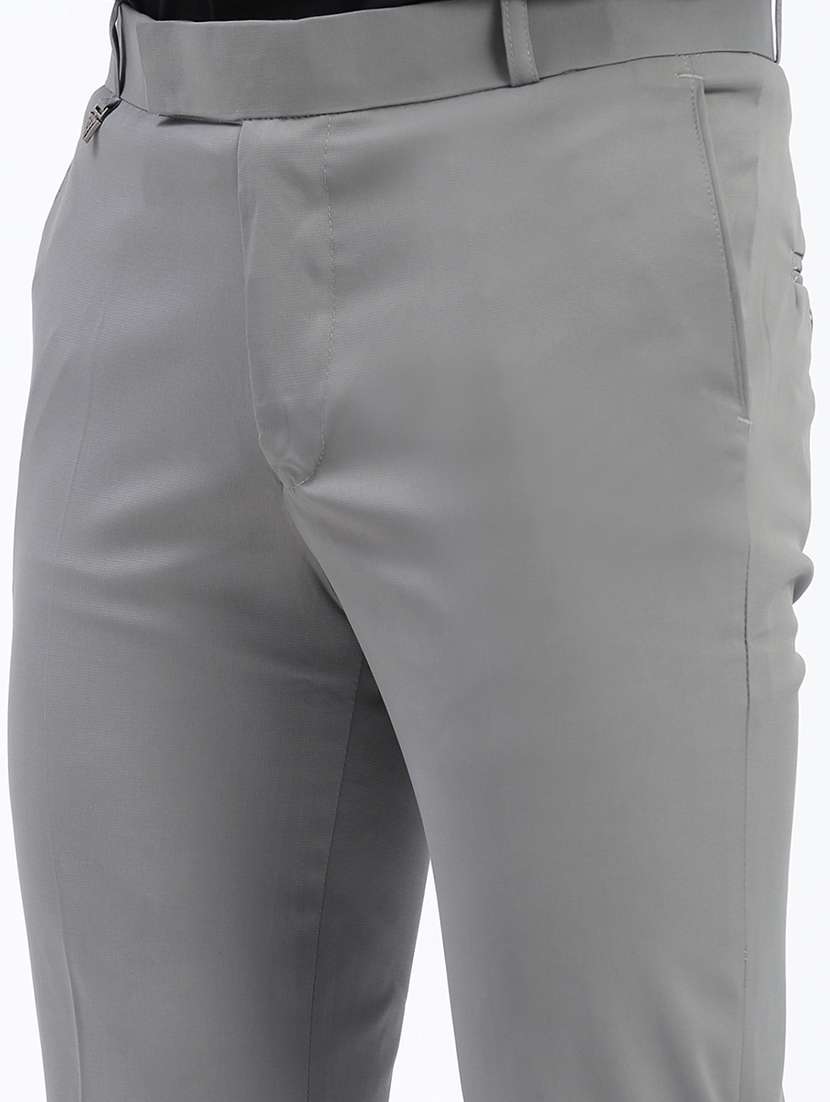 men solid flat front full length formal trouser - 21597588 -  Standard Image - 5