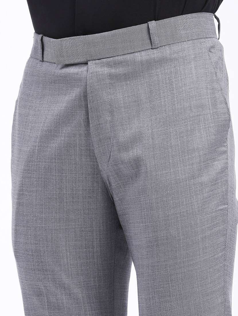 men solid flat front full length formal trouser - 21597592 -  Standard Image - 5