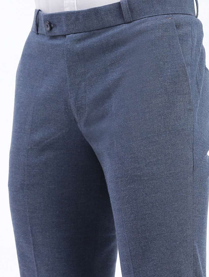 men solid flat front full length formal trouser - 21597599 -  Standard Image - 5