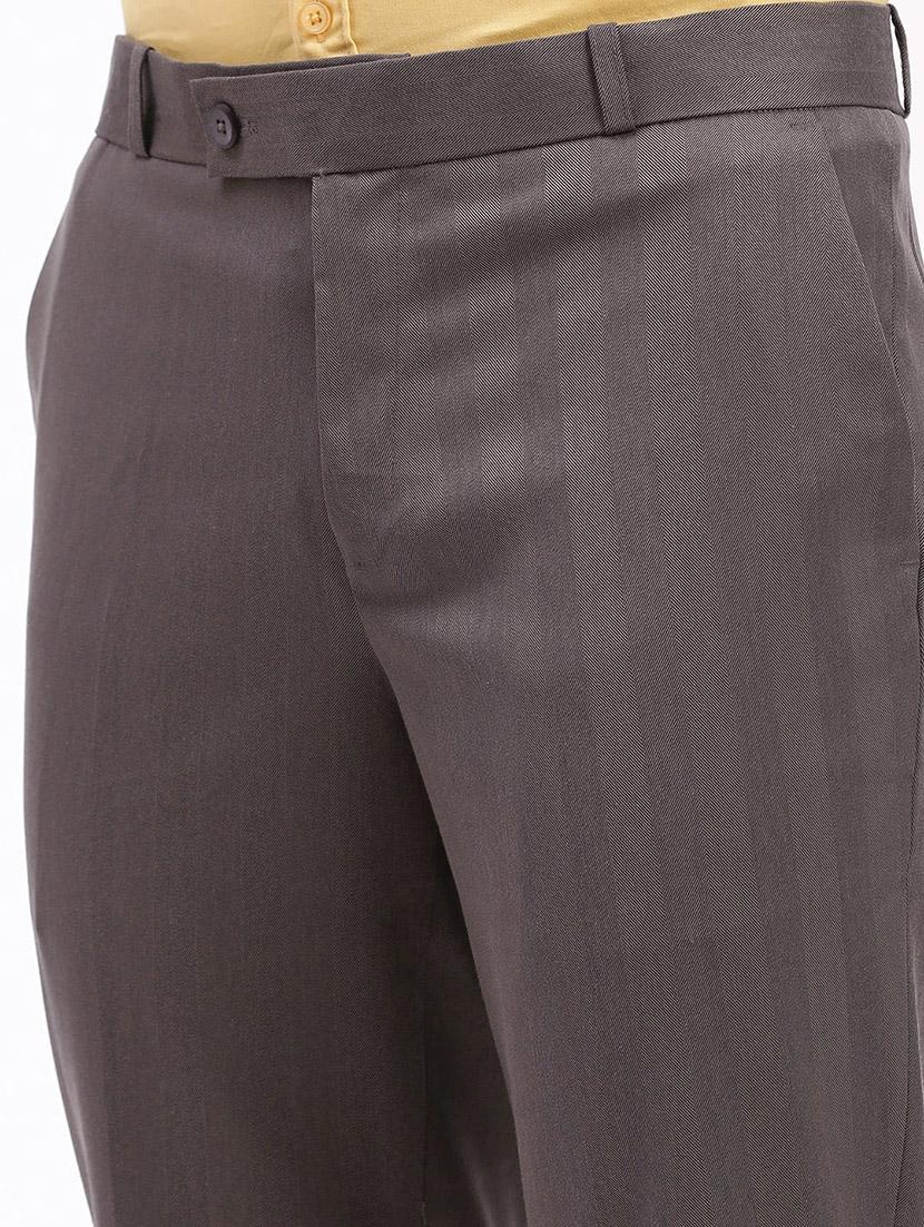men solid flat front full length formal trouser - 21597600 - Standard Image - 5