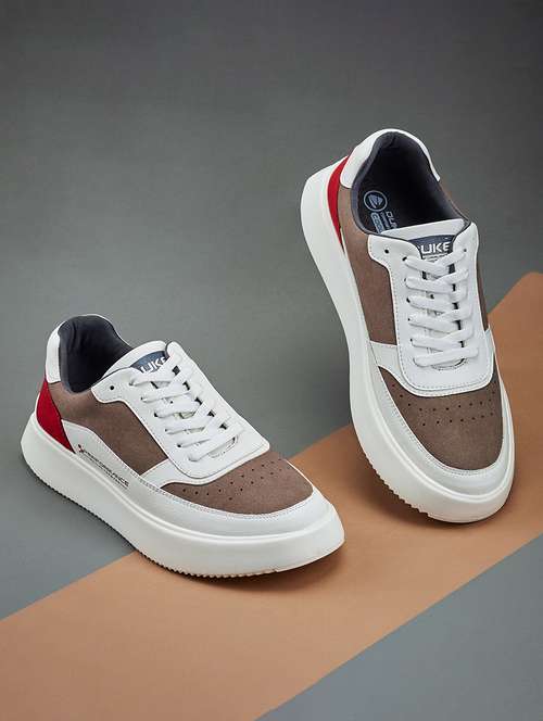 men brown lace up sneakers - 21597626 -  Standard Image - 0