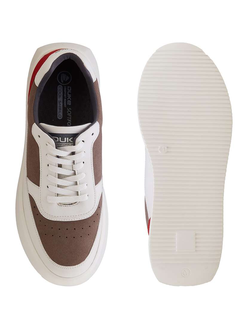 men brown lace up sneakers - 21597626 -  Standard Image - 5