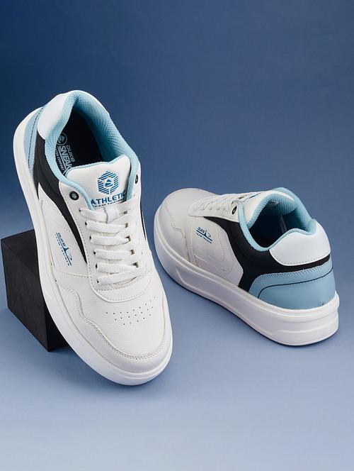 men white lace up sneaker - 21597633 -  Standard Image - 0